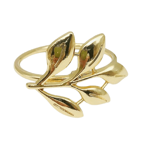 BRASS NAPKIN RING (POLISH) SET OF 4